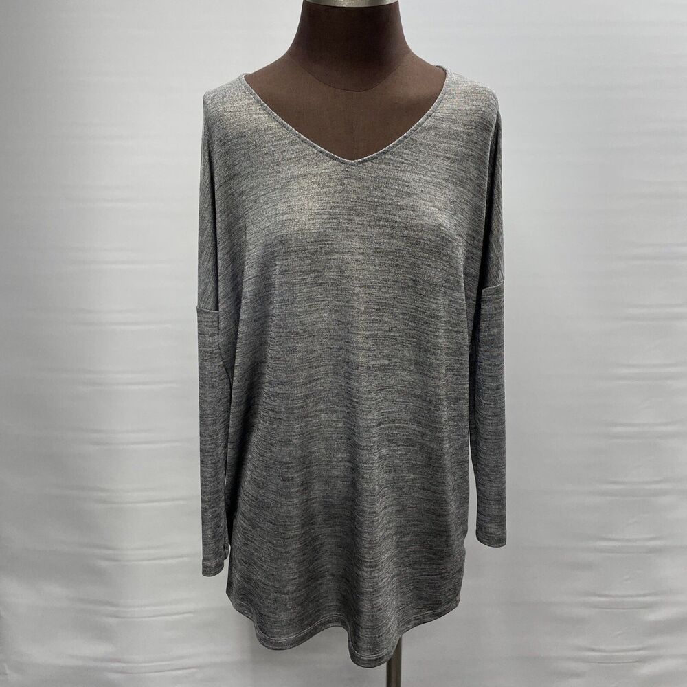 Womens Loose Fitting Long Sleeve Tildon Shirt Medium Gold Silver Black Shimmery